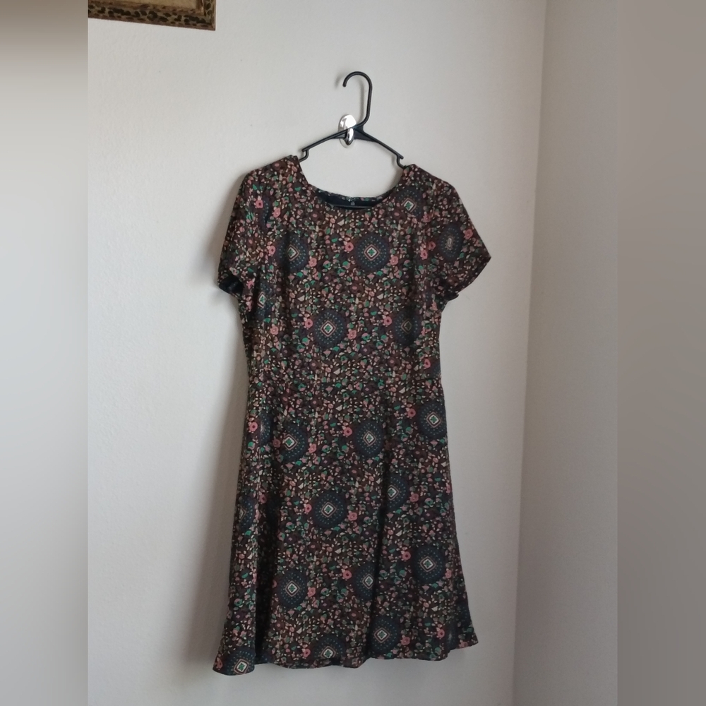 J. Crew Dress Women 10 Multicolor Floral Midi Paisley Church Versatile Academia